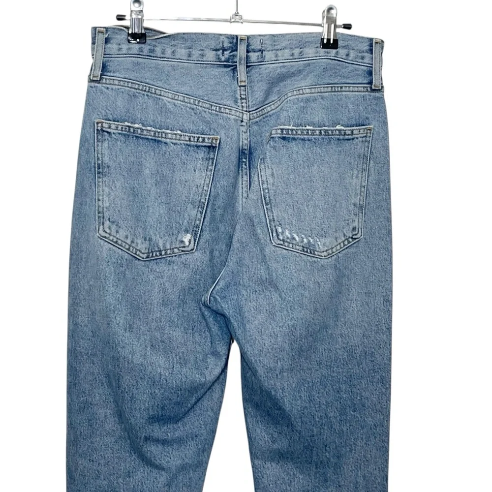 AGOLDE 90s High Rise Straight Jeans Women’s 27 Blue Casual Streetwear Distressed - Picture 6 of 14